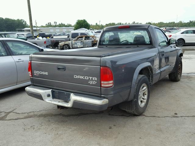 1D7FL16X03S137160 - 2003 DODGE DAKOTA SXT GRAY photo 4