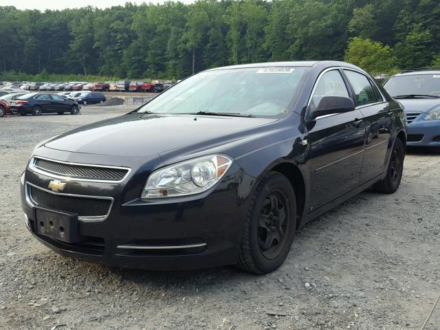 1G1ZG57B684261931 - 2008 CHEVROLET MALIBU LS შავი ფოტო 2
