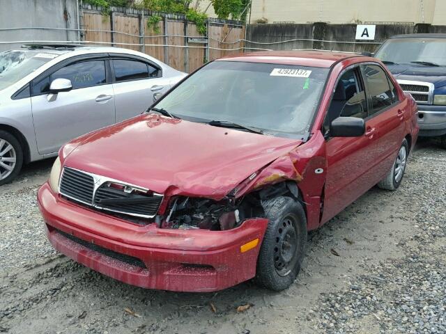 JA3AJ26E43U022658 - 2003 MITSUBISHI LANCER ES RED photo 2