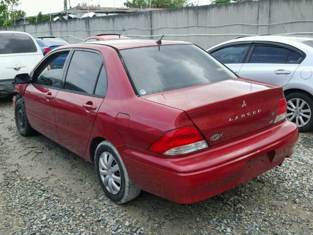 JA3AJ26E43U022658 - 2003 MITSUBISHI LANCER ES RED photo 3