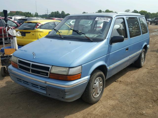 2B4GH253XPR229885 - 1993 DODGE CARAVAN BLUE photo 2