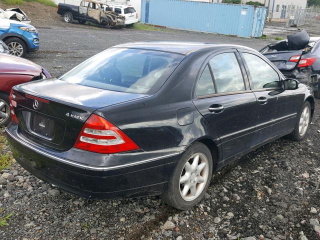 WDBRF81J13F424038 - 2003 MERCEDES-BENZ C 240 4MAT BLACK photo 4