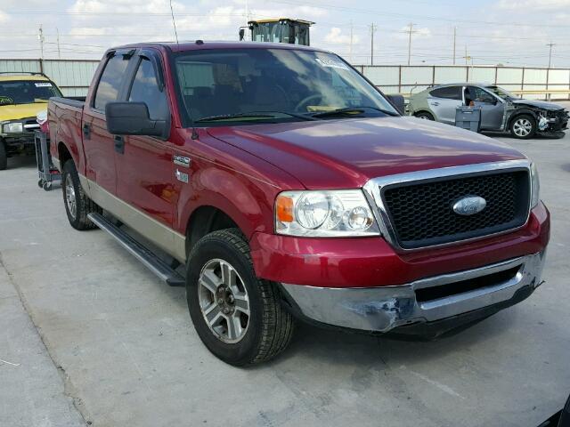 1FTRW12W67KB13527 - 2007 FORD F150 BURGUNDY photo 1