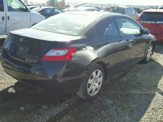 2HGFG12618H503199 - 2008 HONDA CIVIC LX BLACK photo 4