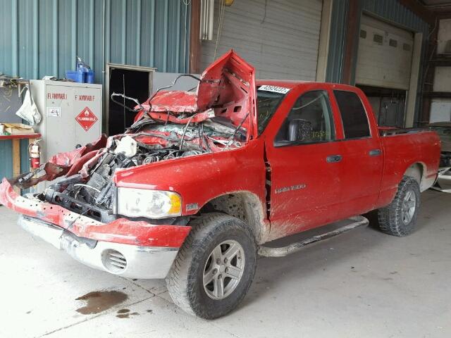 1D7HU18D95S359448 - 2005 DODGE RAM 1500 S RED photo 2