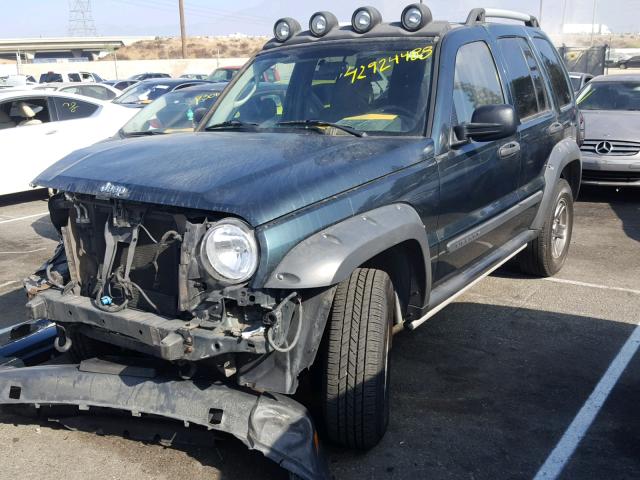 1J4GK38K45W526985 - 2005 JEEP LIBERTY RE GREEN photo 2