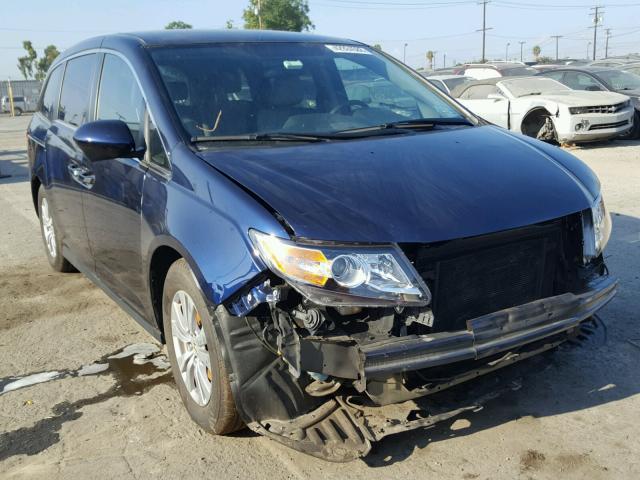 5FNRL5H33HB005653 - 2017 HONDA ODYSSEY SE BLUE photo 1