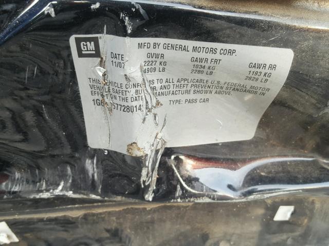 1G6DF577280148178 - 2008 CADILLAC CTS BLACK photo 10