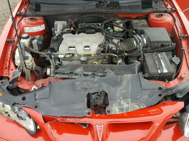 1G2NW52E54M702666 - 2004 PONTIAC GRAND AM G RED photo 7