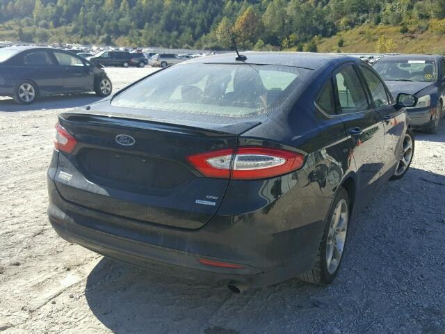 3FA6P0HR0DR358803 - 2013 FORD FUSION SE BLACK photo 4