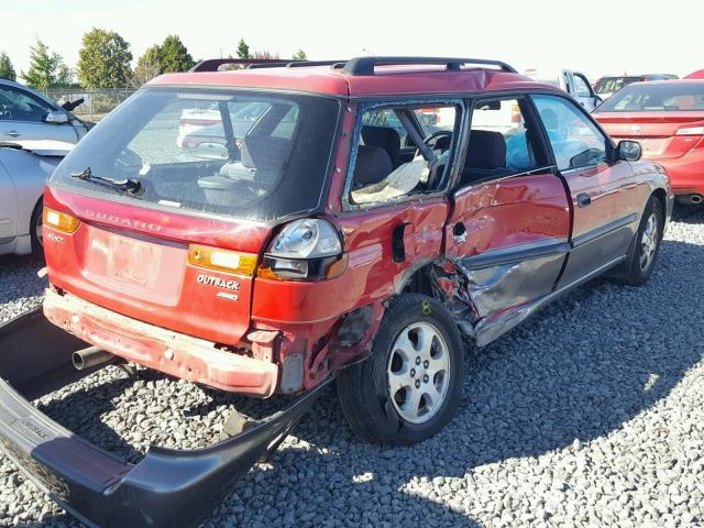 4S3BG6857X7621258 - 1999 SUBARU LEGACY OUT RED photo 4