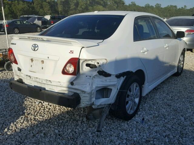 1NXBU40E09Z118132 - 2009 TOYOTA COROLLA BA WHITE photo 4