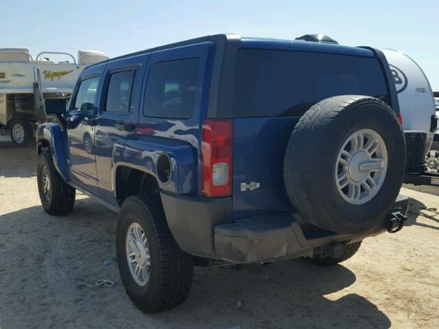 5GTDN136368256483 - 2006 HUMMER H3 BLUE photo 3