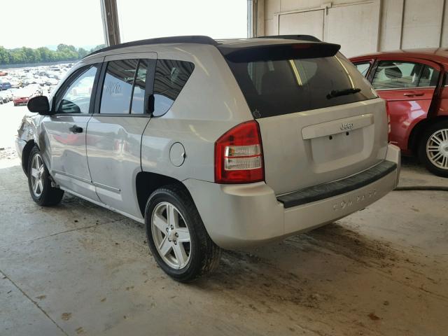 1J8FT47W68D529176 - 2008 JEEP COMPASS SP SILVER photo 3
