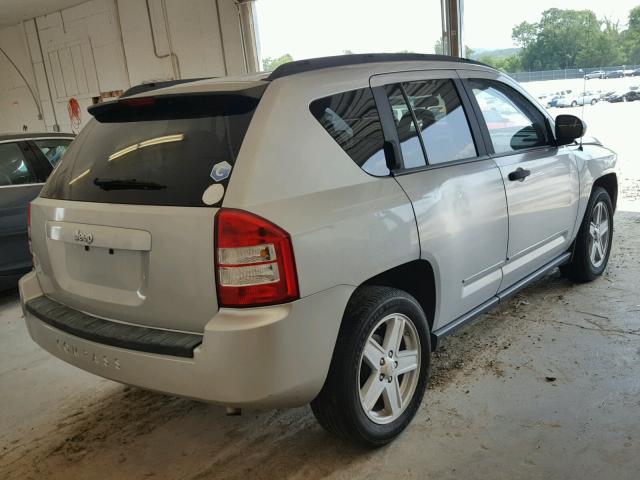 1J8FT47W68D529176 - 2008 JEEP COMPASS SP SILVER photo 4