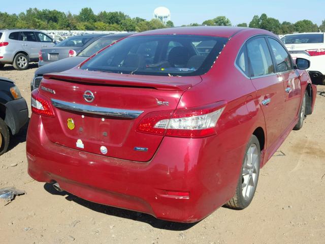 3N1AB7AP9DL728690 - 2013 NISSAN SENTRA S MAROON photo 4