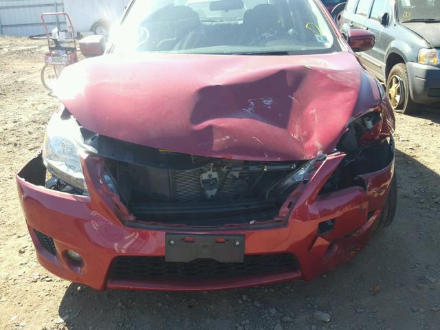 3N1AB7AP9DL728690 - 2013 NISSAN SENTRA S MAROON photo 9