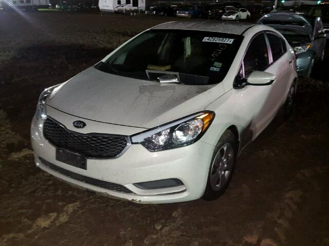 KNAFK4A6XF5403104 - 2015 KIA FORTE WHITE photo 2