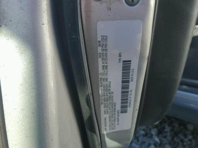 4S4BP61CX67356161 - 2006 SUBARU LEGACY OUT SILVER photo 10