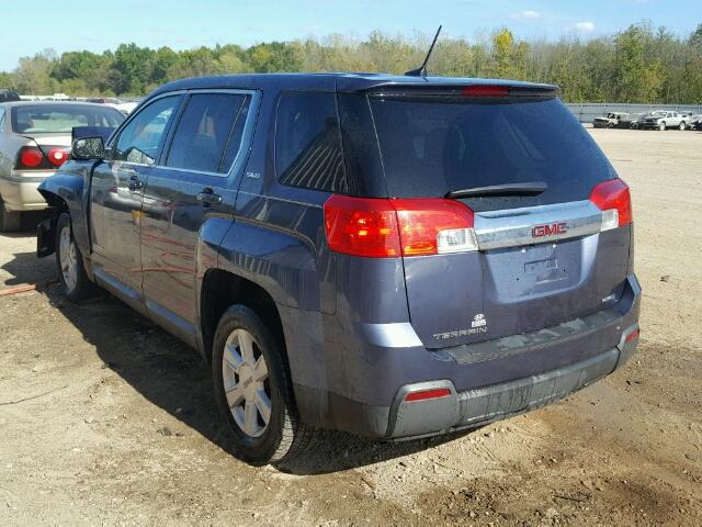 2GKFLREK8D6413334 - 2013 GMC TERRAIN SL BLUE photo 3