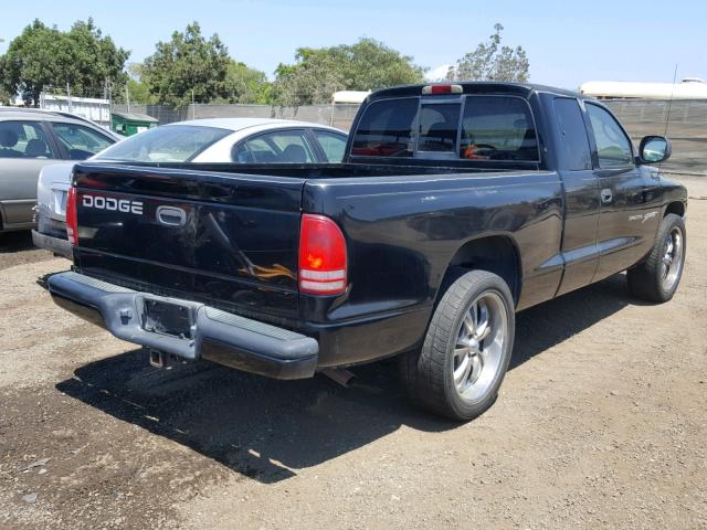 1B7GL22N7YS684989 - 2000 DODGE DAKOTA BLACK photo 4