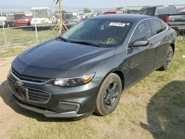 1G1ZB5STXJF121292 - 2018 CHEVROLET MALIBU LS ნაცრისფერი ფოტო 2