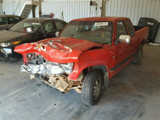 1B7GL23X9TS597748 - 1996 DODGE DAKOTA RED photo 2