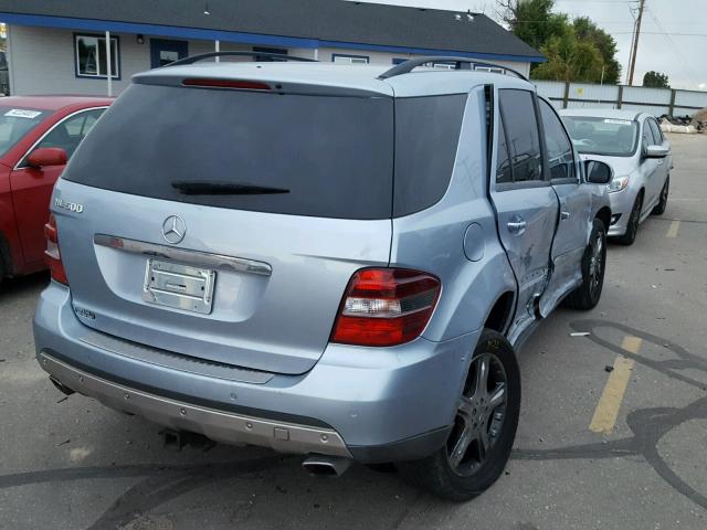 4JGBB75E96A064228 - 2006 MERCEDES-BENZ ML 500 BLUE photo 4