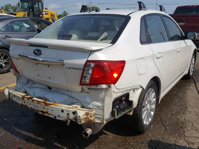 JF1GE61658H501457 - 2008 SUBARU IMPREZA SE WHITE photo 4