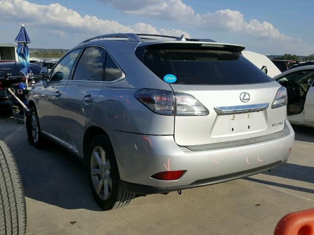 JTJZK1BA7C2412628 - 2012 LEXUS RX SILVER photo 3