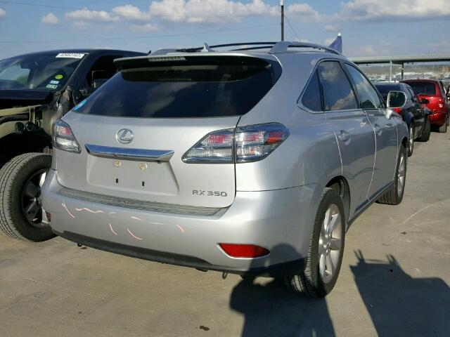 JTJZK1BA7C2412628 - 2012 LEXUS RX SILVER photo 4