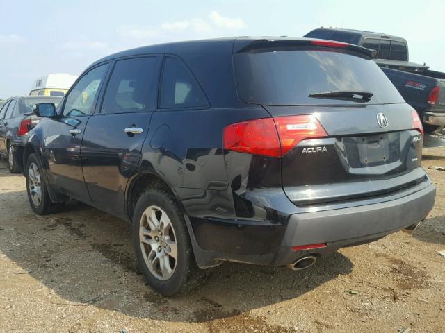 2HNYD28269H501101 - 2009 ACURA MDX BLACK photo 3