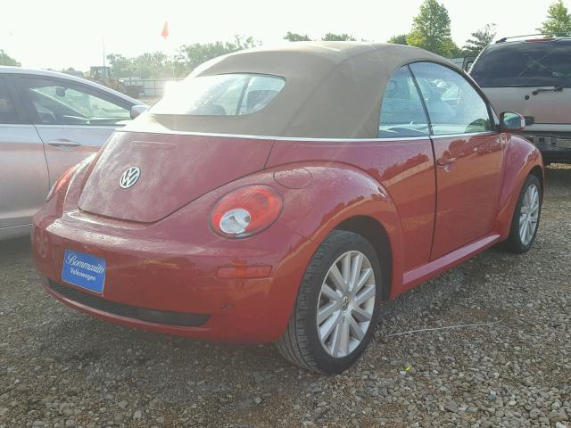 3VWRF31Y38M402029 - 2008 VOLKSWAGEN NEW BEETLE 红色 照片 4