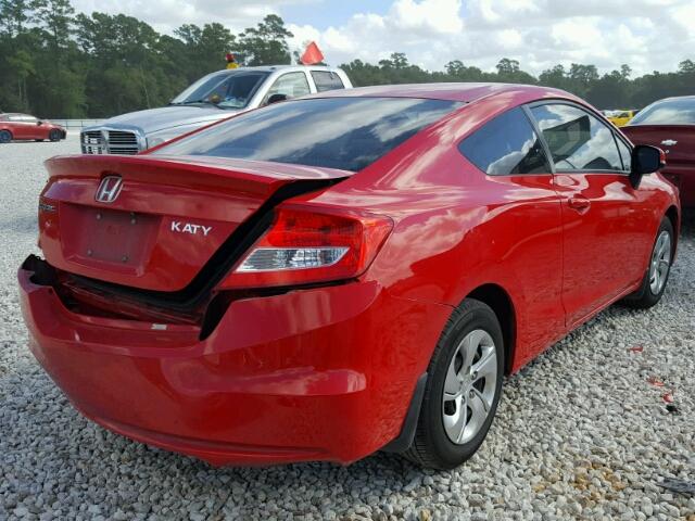 2HGFG3B5XDH510441 - 2013 HONDA CIVIC RED photo 4