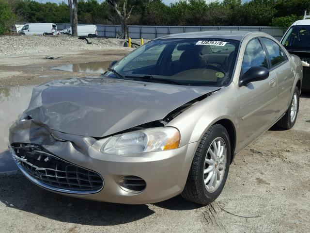 1C3EL46XX2N224721 - 2002 CHRYSLER SEBRING LX TAN photo 2