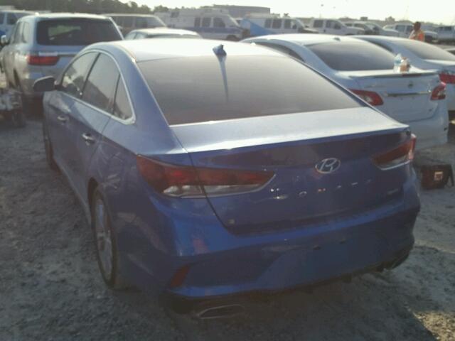 5NPE34AFXJH640616 - 2018 HYUNDAI SONATA SPO BLUE photo 3