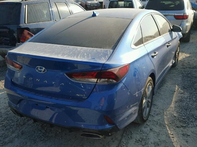 5NPE34AFXJH640616 - 2018 HYUNDAI SONATA SPO BLUE photo 4