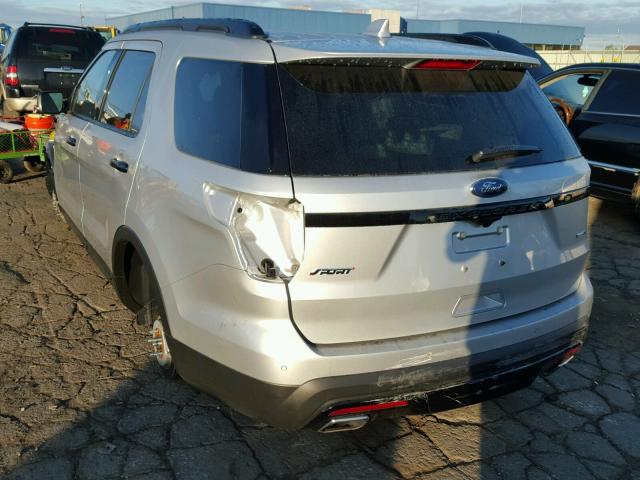 1FM5K8GT9HGC65349 - 2017 FORD EXPLORER S SILVER photo 3