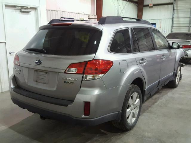 4S4BRCCC3B3399330 - 2011 SUBARU OUTBACK SILVER photo 4