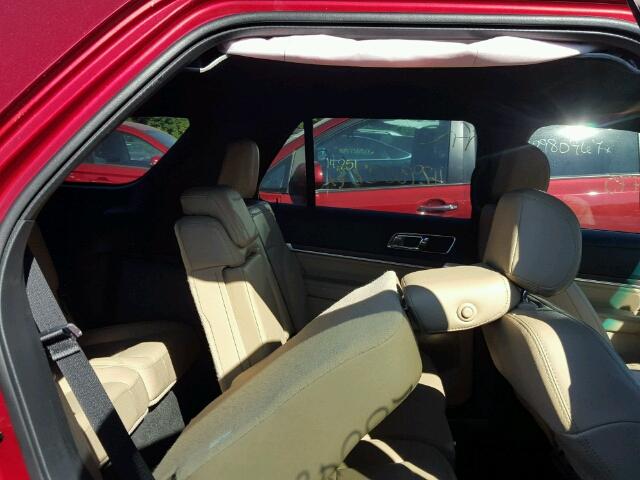 1FM5K8F80HGC67245 - 2017 FORD EXPLORER RED photo 6