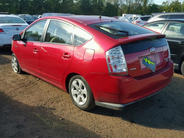 JTDKB20UX97862471 - 2009 TOYOTA PRIUS RED photo 3