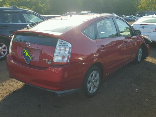 JTDKB20UX97862471 - 2009 TOYOTA PRIUS RED photo 4