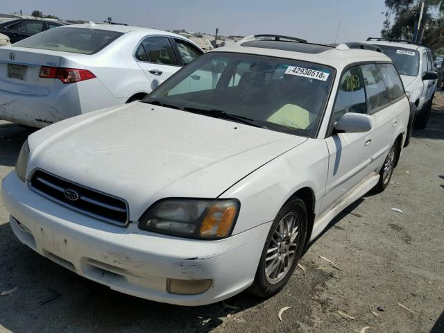 4S3BH645917309890 - 2001 SUBARU LEGACY GT WHITE photo 2