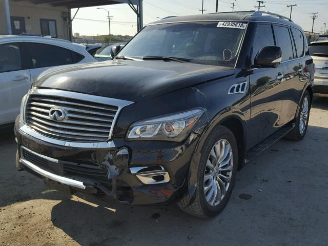 JN8AZ2NC7F9371626 - 2015 INFINITI QX80 BLACK photo 2