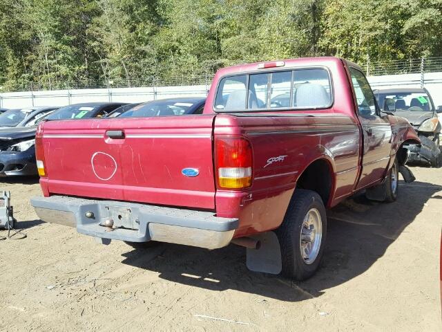 1FTCR10A7RPC19513 - 1994 FORD RANGER RED photo 4