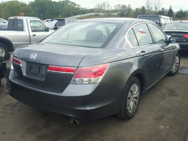 1HGCP2F34BA044605 - 2011 HONDA ACCORD LX GRAY photo 4