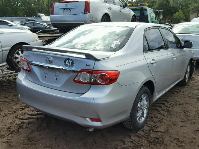 JTDBU4EE6BJ108662 - 2011 TOYOTA COROLLA SILVER photo 4