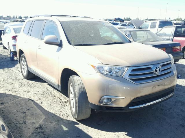 5TDZK3EH5CS087817 - 2012 TOYOTA HIGHLANDER GOLD photo 1