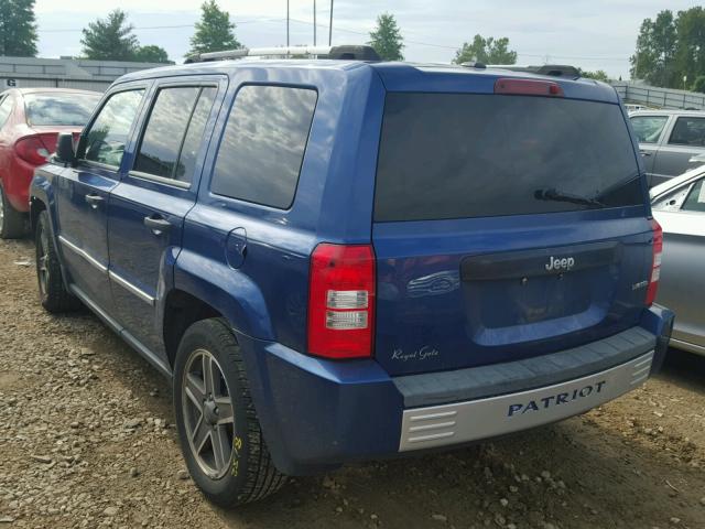 1J4FT48B89D222185 - 2009 JEEP PATRIOT LI BLUE photo 3