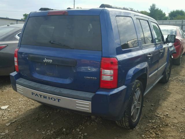 1J4FT48B89D222185 - 2009 JEEP PATRIOT LI BLUE photo 4